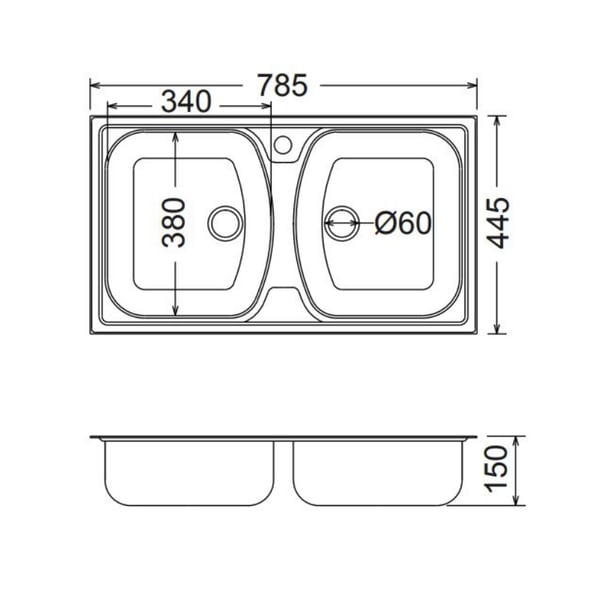 Νεροχύτης Slender 24200-110